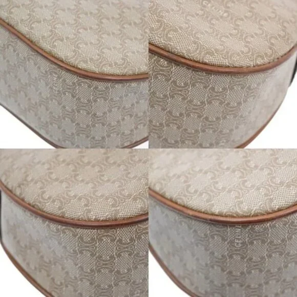 CELINE Logo Macadam Pattern Shoulder Bag PVC Leather Brown GHW Italy 62KB844 - Picture 6 of 14